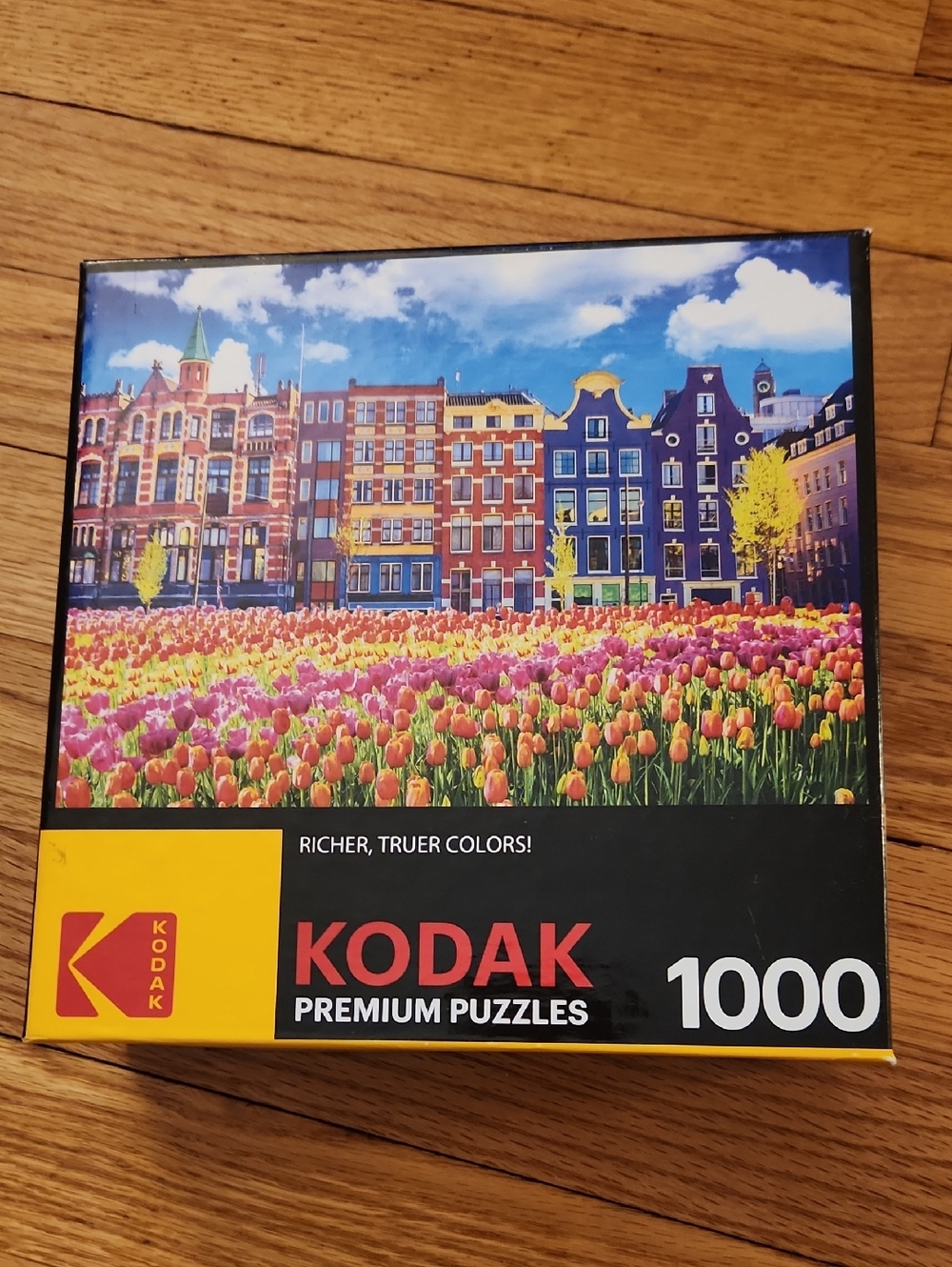 Kodak Colorful Tulip Field with Canal Houses Puzzle Box